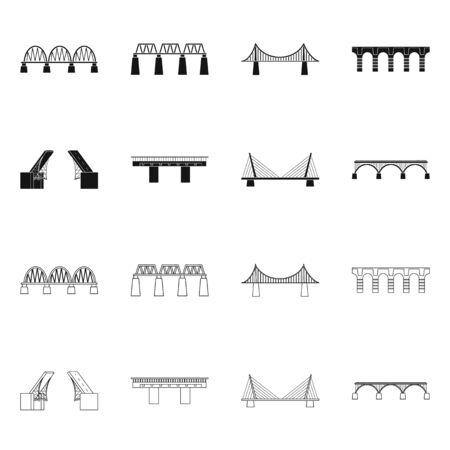 Vector design of connection and design logo. Set of connection and side stock symbol for web.のイラスト素材