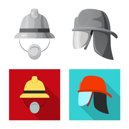 Isolated object of headgear and cap. Collection of headgear and accessory bitmap icon for stock.の写真素材