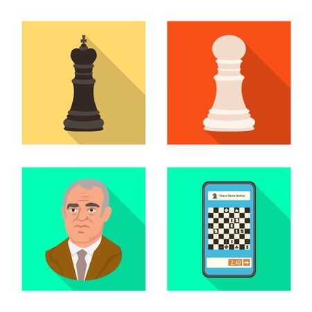 Vector design of checkmate and thin symbol. Set of checkmate and target vector icon for stock.のイラスト素材