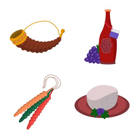 Vector design of Caucasus and traditions sign. Set of Caucasus and attributes stock symbol for web.のイラスト素材