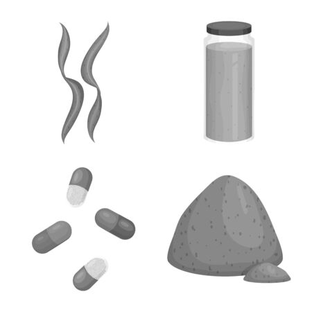 Isolated object of plant and weed symbol. Collection of plant and sea vector icon for stock.のイラスト素材