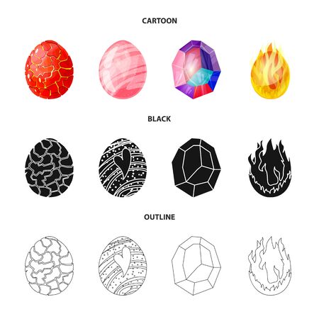 Vector design of animal and prehistoric icon. Collection of animal and cute stock symbol for web.のイラスト素材