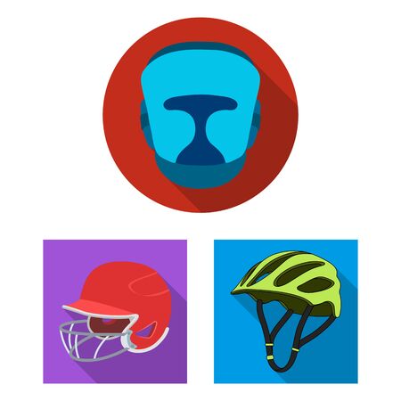 Isolated object of helmet and sport  . Set of helmet  stock bitmap illustration.の写真素材