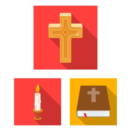 bitmap design of muslim and items icon. Set of muslim and candle stock symbol for web.の写真素材