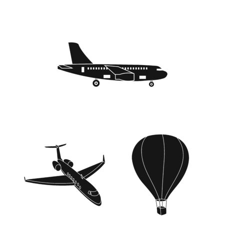 bitmap design of transport and object sign. Set of transport and gliding stock symbol for web.の写真素材