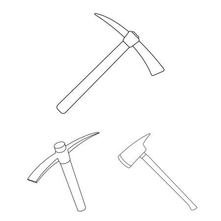 bitmap illustration of and ax icon. Collection of and crossed bitmap icon for stock.の写真素材