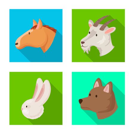 Isolated object of agriculture and breeding icon. Collection of agriculture and organic stock symbol for web.のイラスト素材