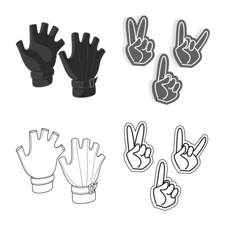 Vector illustration of silhouette and safety symbol. Set of silhouette and comfort stock vector illustration.のイラスト素材