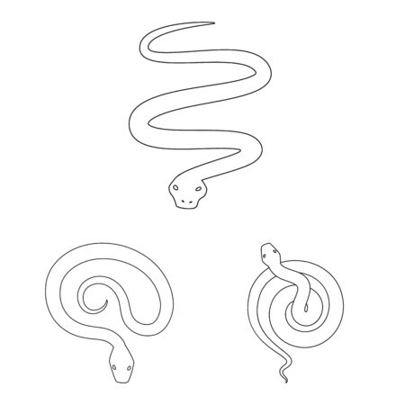 Vector illustration of poison and evil. Set of poison and bite vector icon for stock.のイラスト素材