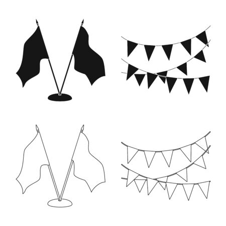 Vector illustration of texture and presentation sign. Collection of texture and media vector icon for stock.のイラスト素材