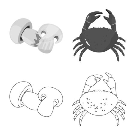 Vector design of taste and product. Collection of taste and cooking stock symbol for web.のイラスト素材