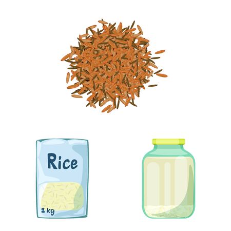 Vector illustration of food and organic symbol. Set of food and agricultural stock symbol for web.のイラスト素材