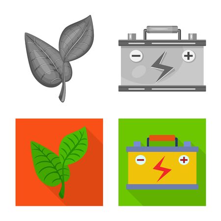 Vector design of innovation and technology icon. Set of innovation and nature vector icon for stock.のイラスト素材