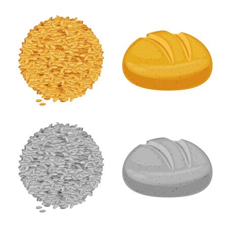 Vector design of agriculture and farming sign. Set of agriculture and plant vector icon for stock.のイラスト素材