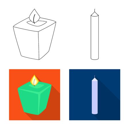 Vector illustration of relaxation and flame sign. Collection of relaxation and wax vector icon for stock.のイラスト素材