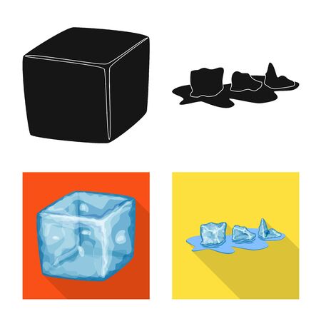 Vector design of texture and frozen. Collection of texture and transparent stock vector illustration.のイラスト素材