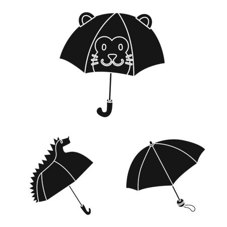 Vector design of weather and rainy sign. Collection of weather and rain stock symbol for web.のイラスト素材