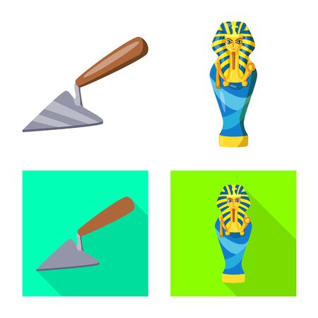 Vector design of story and items sign. Collection of story and attributes stock symbol for web.のイラスト素材