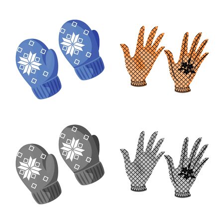 Vector illustration of silhouette and safety sign. Collection of silhouette and comfort vector icon for stock.のイラスト素材