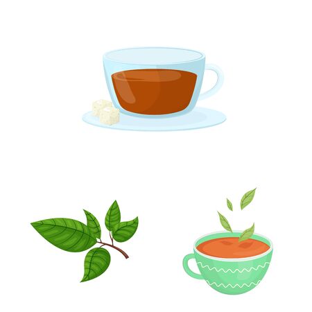 Isolated object of food and natural . Collection of food and black stock symbol for web.のイラスト素材