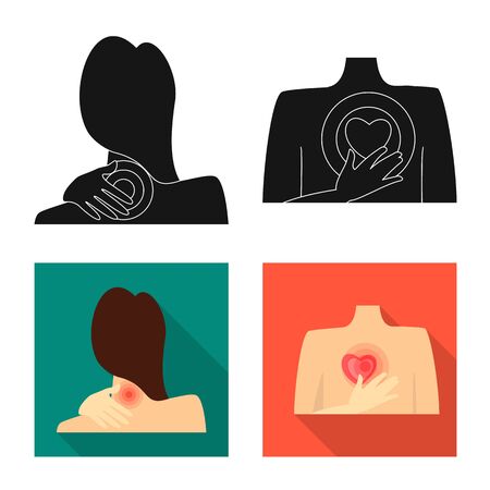 Vector design of hospital and rendering symbol. Set of hospital and help vector icon for stock.のイラスト素材