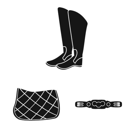 Vector illustration of sport and competition icon. Collection of sport and equestrian stock vector illustration.のイラスト素材