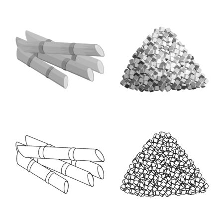 Vector design of farm and agriculture sign. Collection of farm and technology stock symbol for web.のイラスト素材