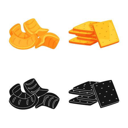 Isolated object of Oktoberfest and bar logo. Set of Oktoberfest and cooking stock symbol for web.のイラスト素材