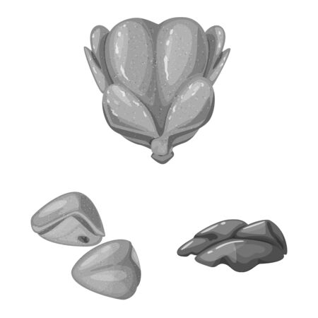 Isolated object of cuisine and bird symbol. Collection of cuisine and poultry vector icon for stock.のイラスト素材