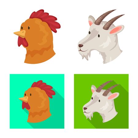 Vector illustration of agriculture and breeding icon. Set of agriculture and organic stock vector illustration.のイラスト素材