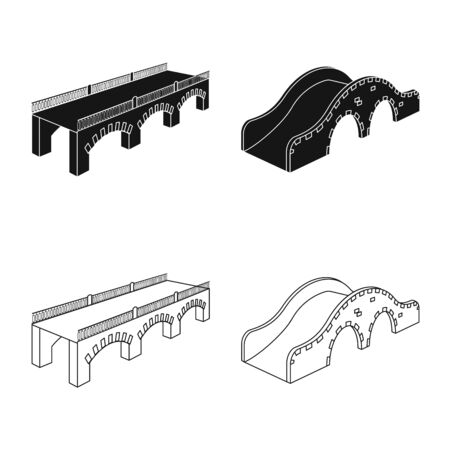 Isolated object of connection and design. Collection of connection and side stock symbol for web.のイラスト素材