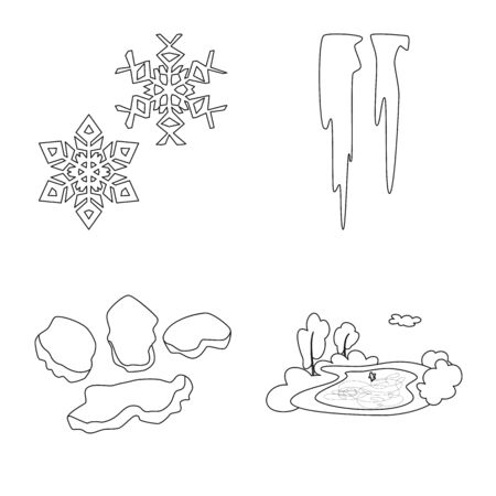 Isolated object of clean and wet symbol. Collection of clean and purity stock symbol for web.のイラスト素材