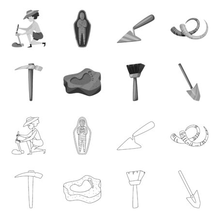 Vector illustration of story and items symbol. Collection of story and attributes stock vector illustration.のイラスト素材
