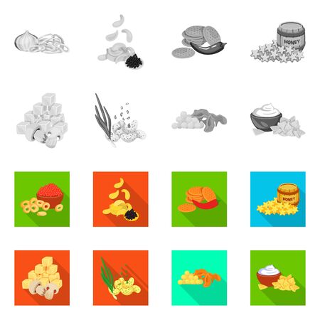 Vector design of taste and seasonin icon. Collection of taste and organic vector icon for stock.のイラスト素材