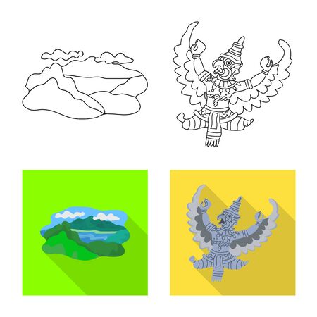 Vector design of and travel symbol. Collection of and traditional vector icon for stock.のイラスト素材