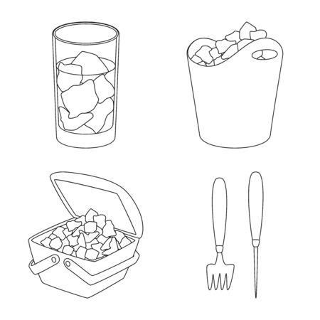 Vector design of clean and wet logo. Collection of clean and purity stock symbol for web.のイラスト素材