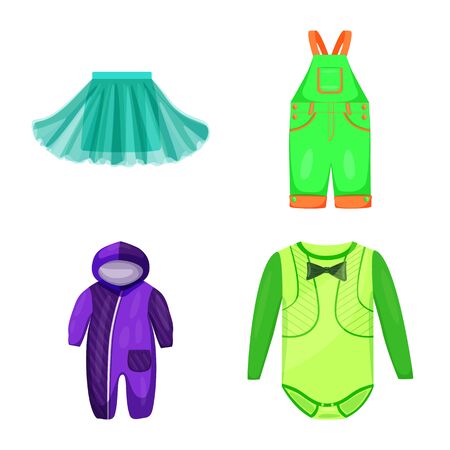 Vector illustration of baby and kid sign. Collection of baby and child vector icon for stock.のイラスト素材