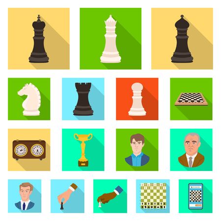 Vector design of checkmate and thin symbol. Collection of checkmate and target stock vector illustration.のイラスト素材