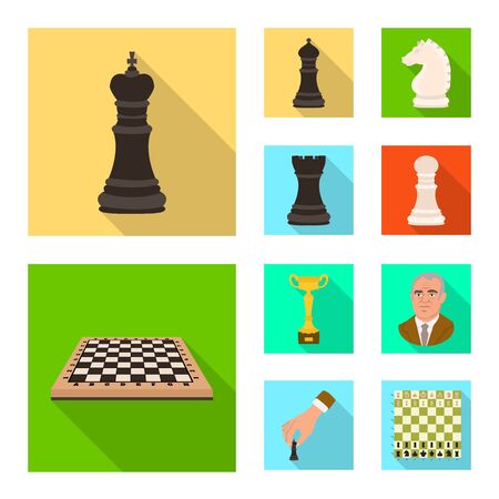 Vector illustration of checkmate and thin symbol. Set of checkmate and target stock symbol for web.のイラスト素材