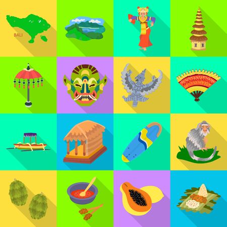 Vector design of travel and tourism logo. Collection of travel and island stock symbol for web.のイラスト素材