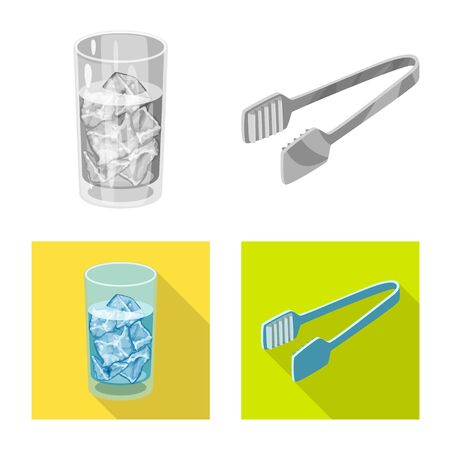 Isolated object of texture and frozen sign. Set of texture and transparent vector icon for stock.のイラスト素材