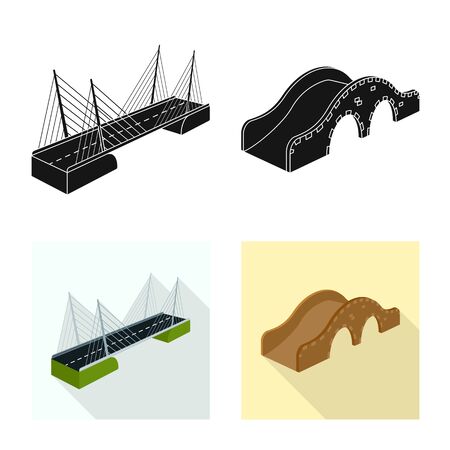 Vector design of connection and design symbol. Collection of connection and side stock vector illustration.のイラスト素材