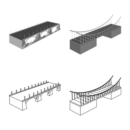 Vector design of connection and design symbol. Collection of connection and side vector icon for stock.のイラスト素材