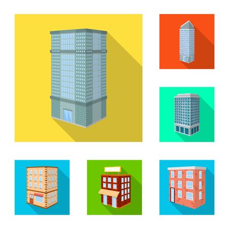 Vector design of construction and building symbol. Collection of construction and estate stock vector illustration.のイラスト素材