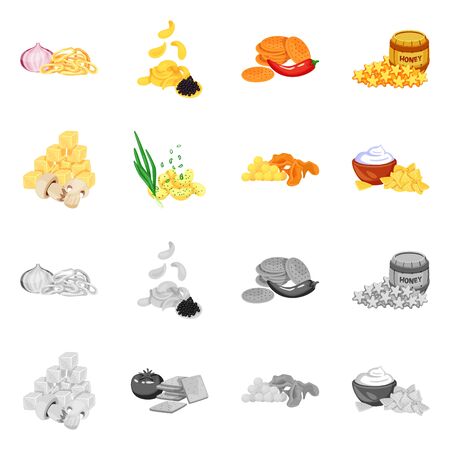 Vector illustration of taste and seasonin sign. Collection of taste and organic vector icon for stock.のイラスト素材