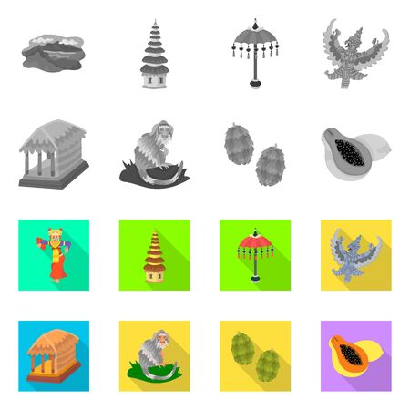 Isolated object of and travel symbol. Set of and traditional stock vector illustration.のイラスト素材