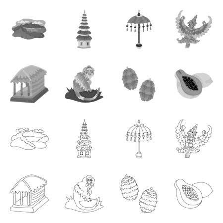 Vector design of and travel icon. Collection of and traditional stock symbol for web.のイラスト素材