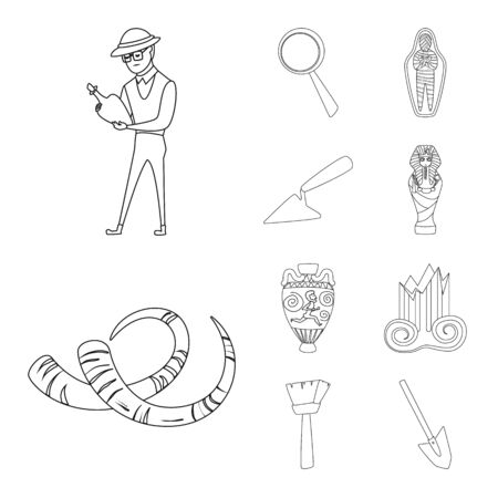 Vector illustration of story and research symbol. Set of story and discovery stock symbol for web.のイラスト素材