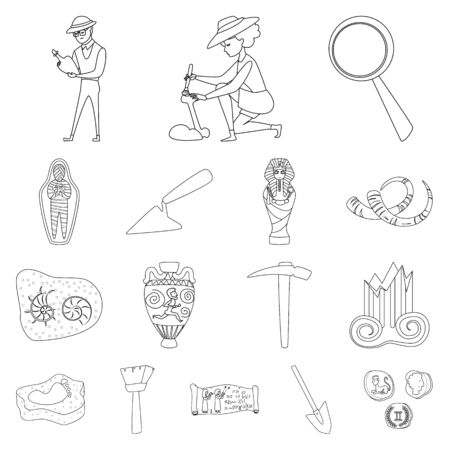 Isolated object of story and research logo. Set of story and discovery vector icon for stock.のイラスト素材