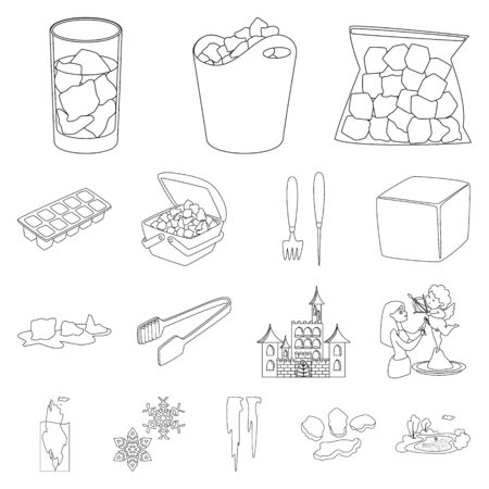 Vector design of clean and wet logo. Collection of clean and purity vector icon for stock.のイラスト素材